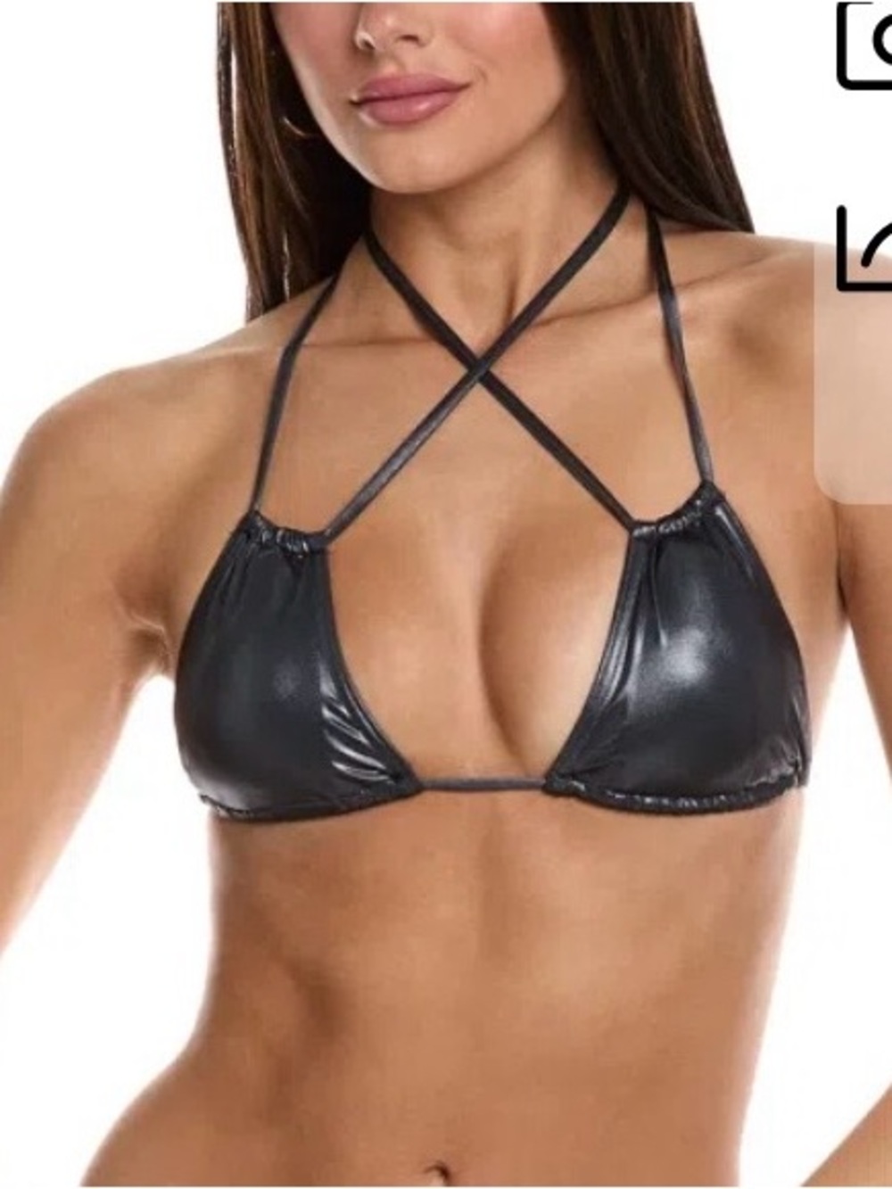Zadig & Voltaire Black Strappy Triangle Bikini Top
